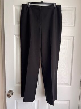 Black Label by Evan-Picone Black Straight Leg Dress Pants 12